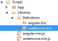 Type Definition Files in the Solution Explorer
